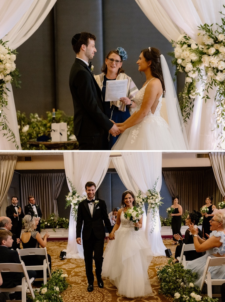 Wedding ceremony in the Grand Ballroom at Sentinel Hotel