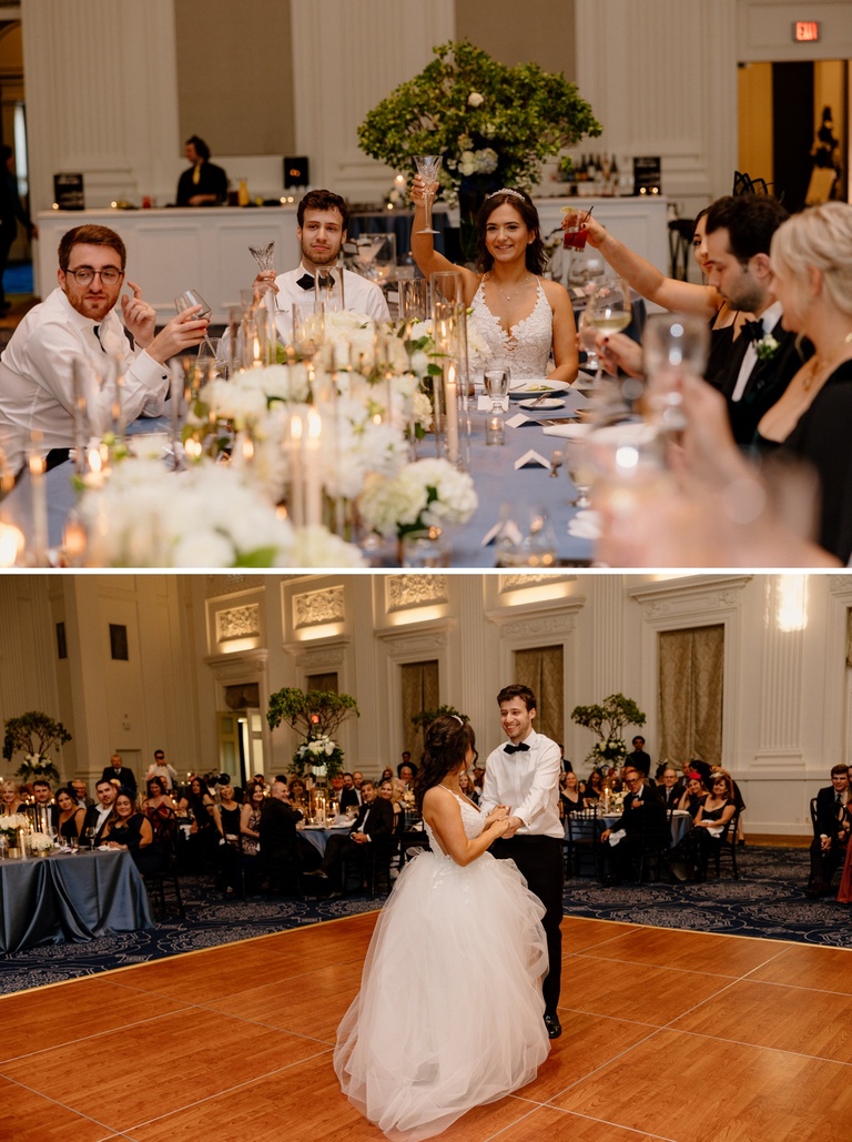 Wedding reception in the Governor Ballroom at Sentinel Hotel
