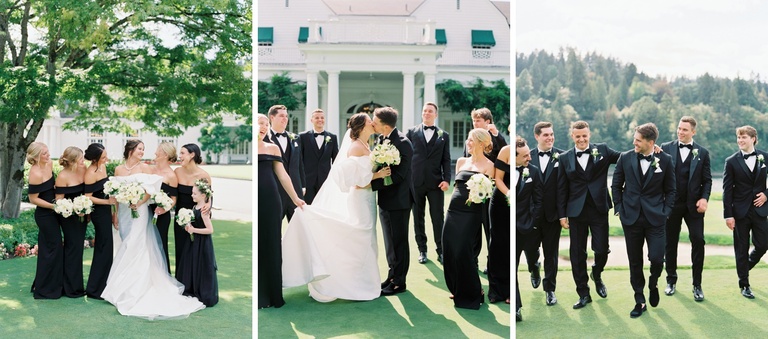 Bridal party portraits at Waverly Country Club