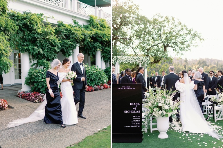 Waterfront wedding ceremony at Waverley Country Club