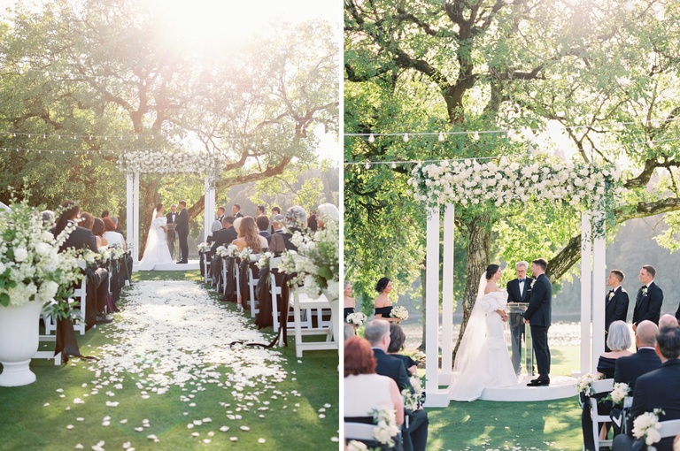 Waterfront wedding ceremony at Waverley Country Club