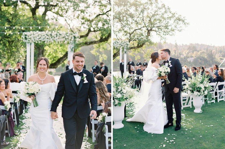 Waterfront wedding ceremony at Waverley Country Club