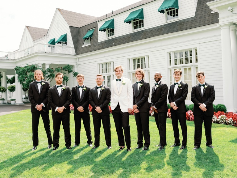 Bridal party portraits at Waverly Country Club
