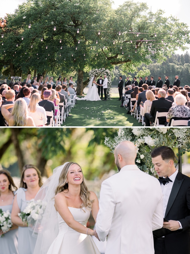 Outdoor wedding ceremony at Waverly Country Club