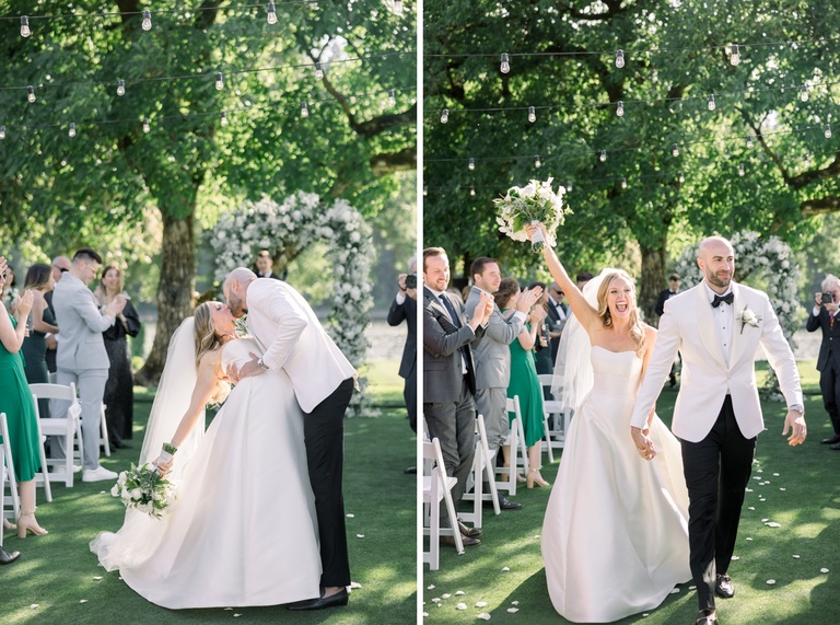 Outdoor wedding ceremony at Waverly Country Club
