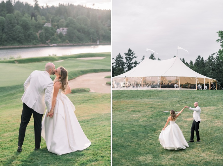 Bridal portraits at Waverly Country Club in Portland, OR