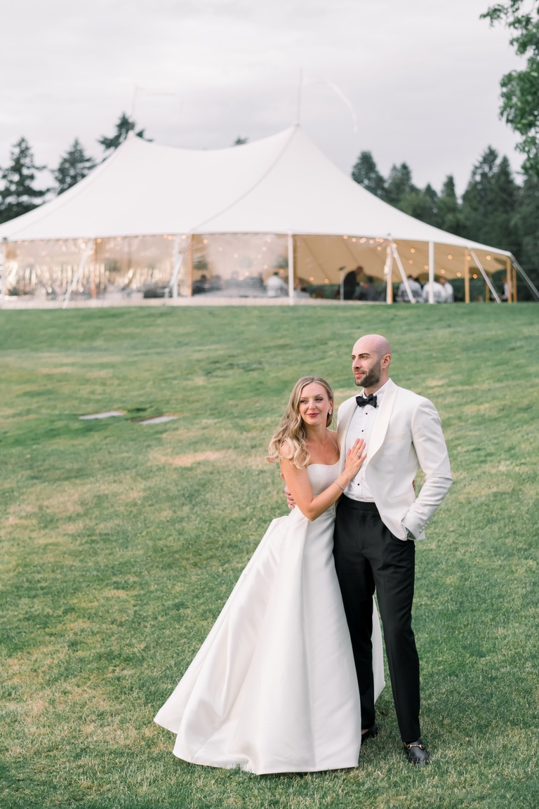 Bridal portraits at Waverly Country Club in Portland, OR