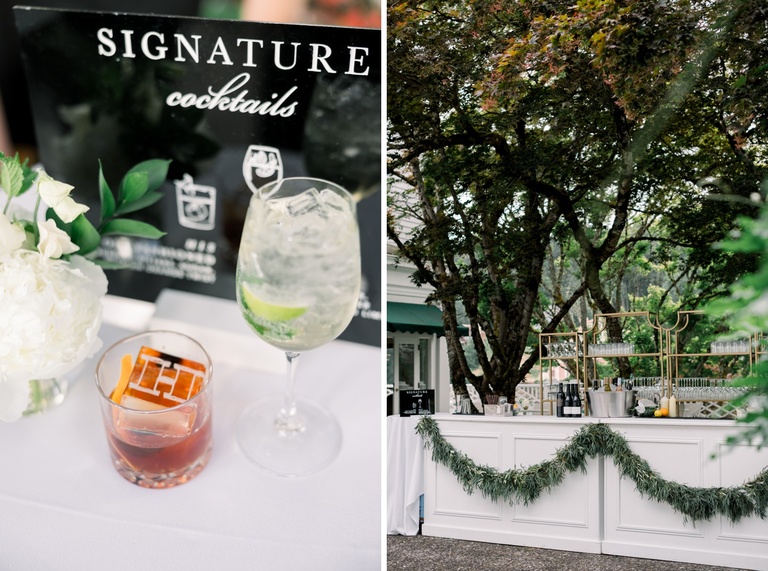 Black acrylic signature drink sign by Letters and Dust