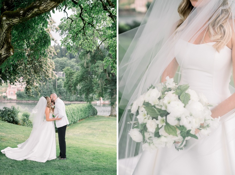 Bridal portraits at Waverly Country Club in Portland, OR