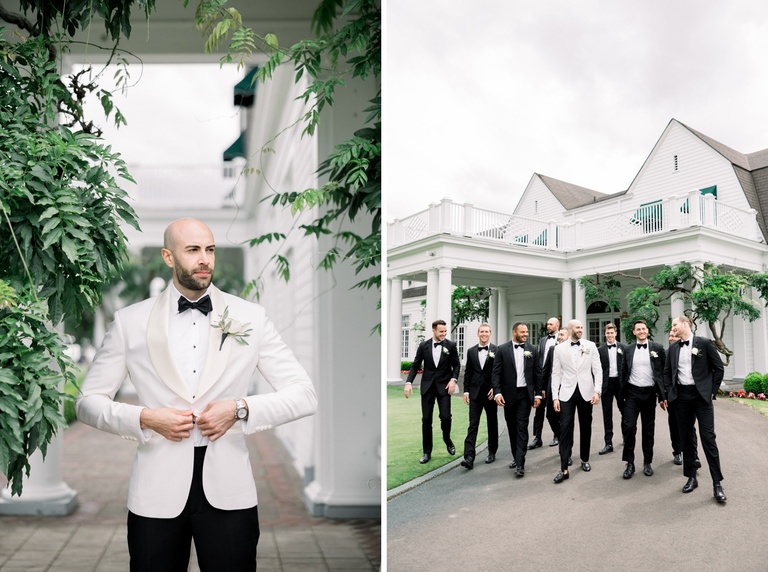 Bridal party portraits at Waverly Country Club in Portland, OR