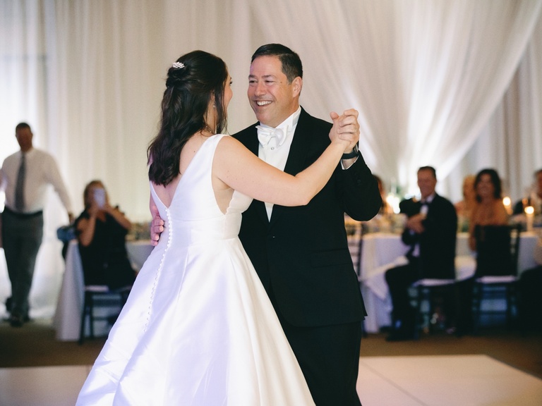Wedding reception in the Coppergold Ballroom at The Allison Inn